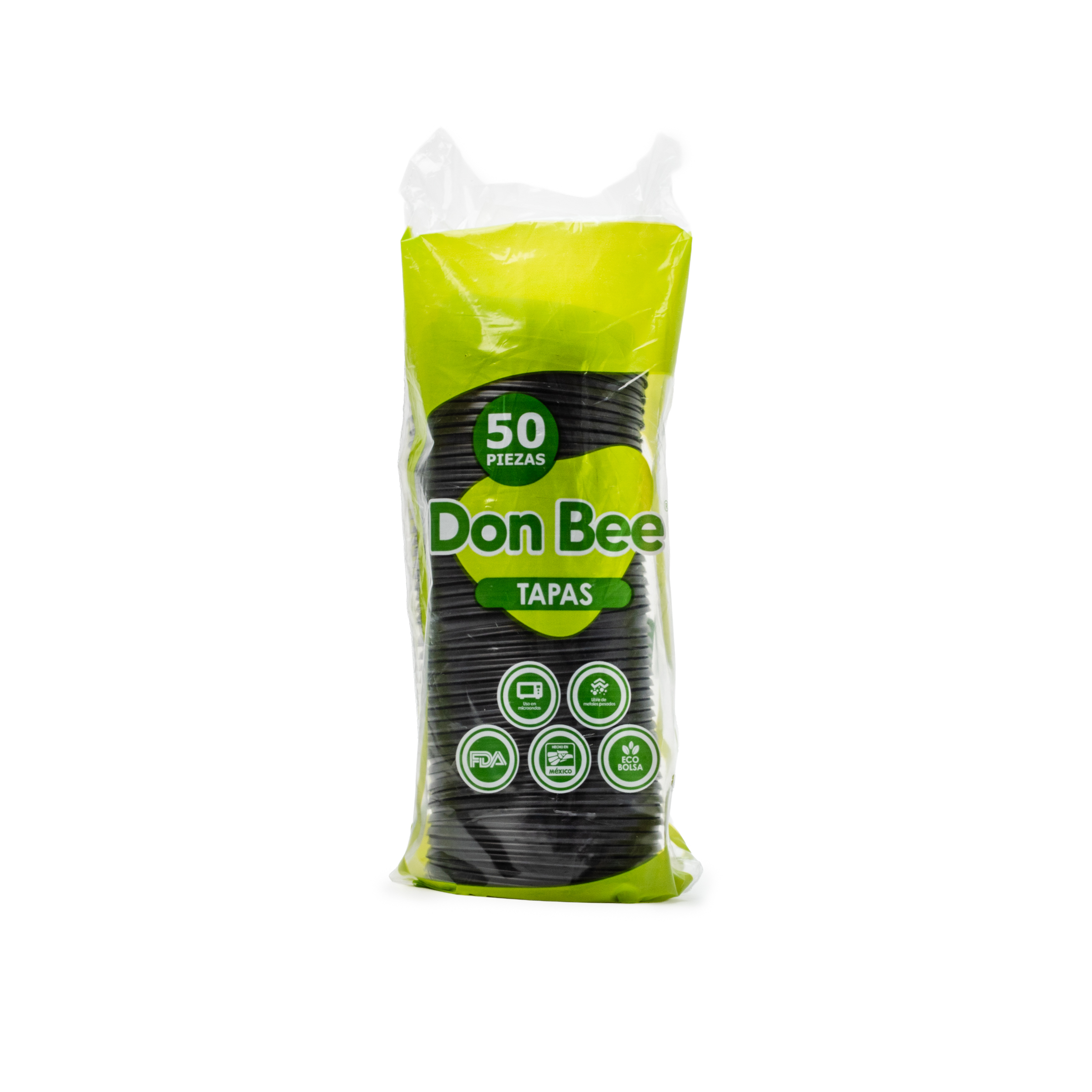 "TAPA NEGRA P/VASO 12, 16, 20 OZ DON BEE 50/20 (1000PZ)"
