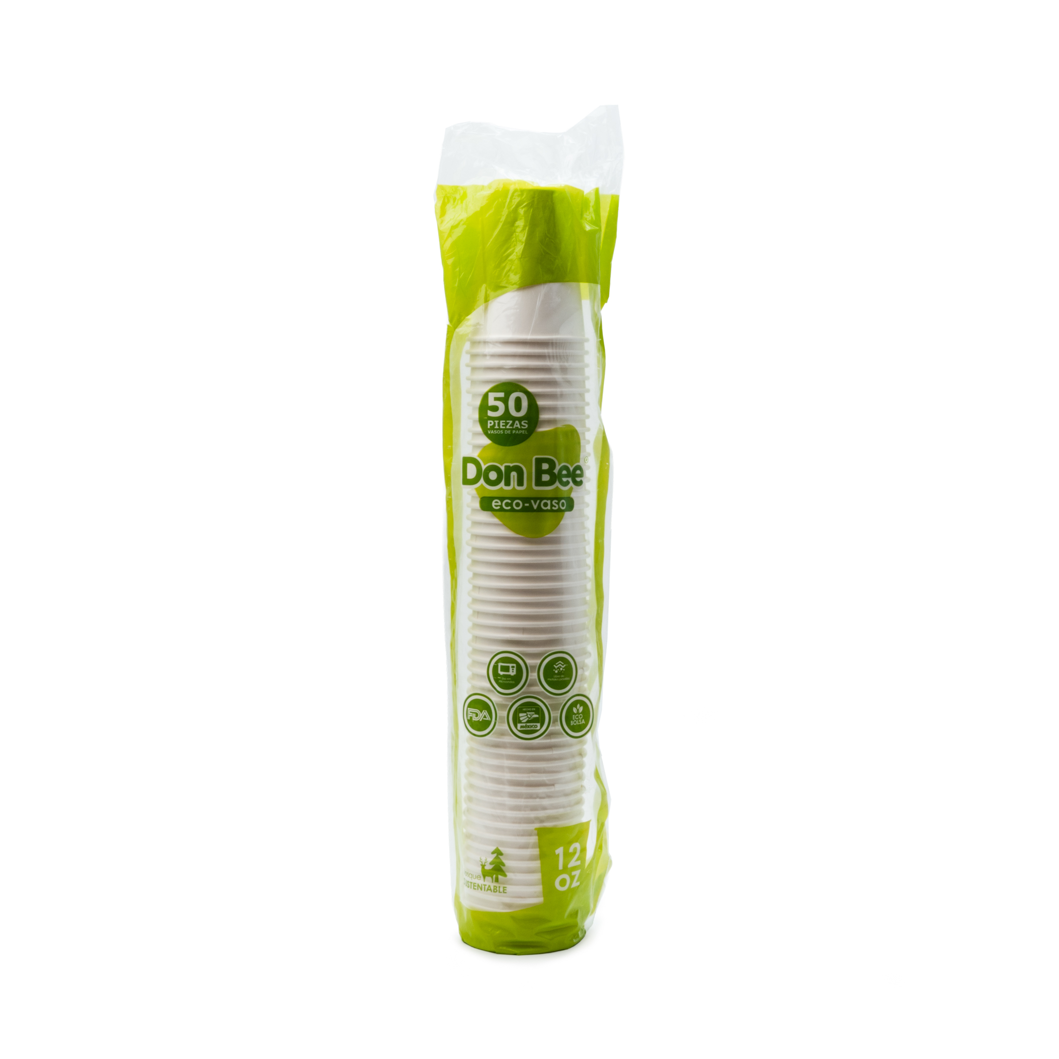 VASO BLANCO # 12 B.CALIENTE DON BEE 50/20 (1000PZ)