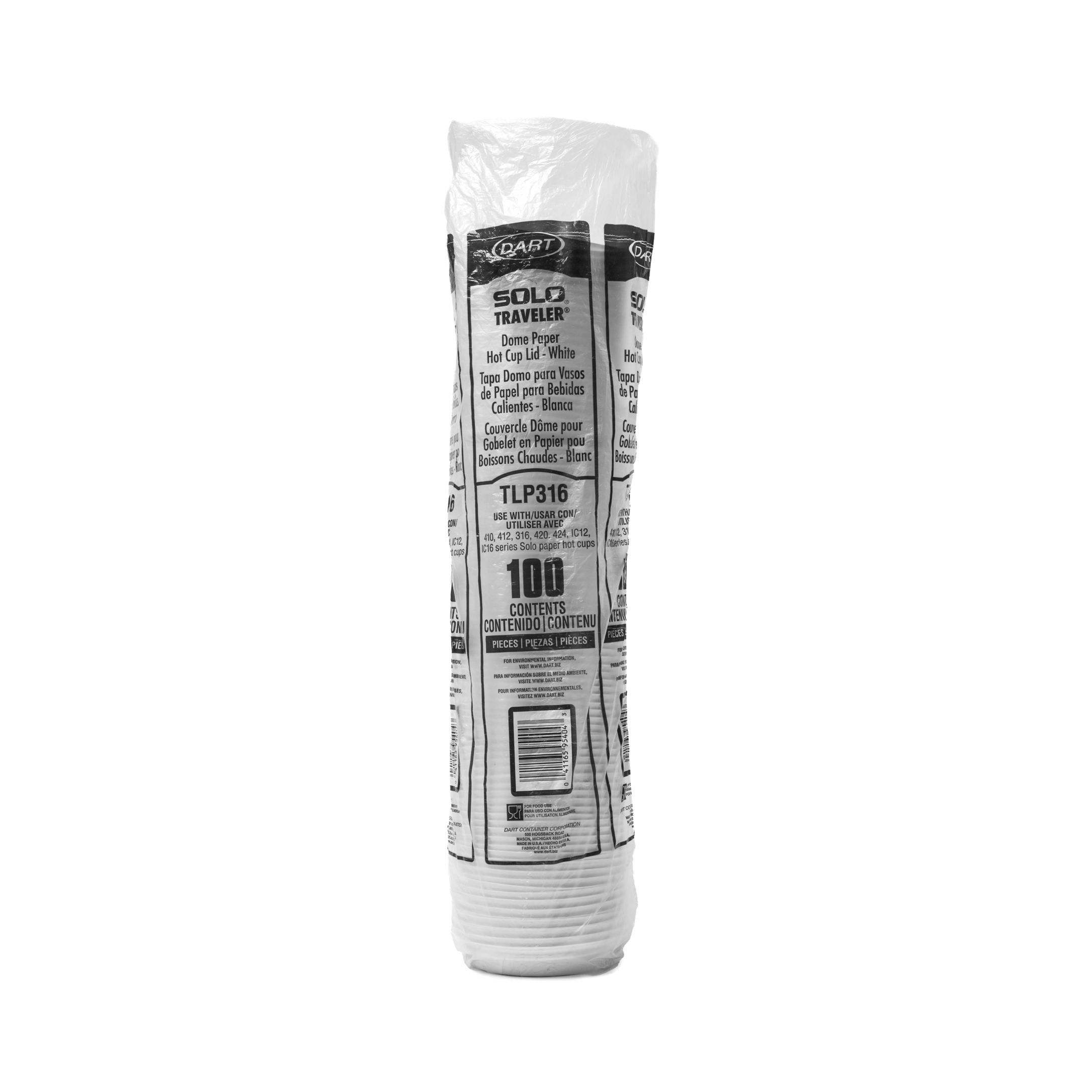 TAPA SOLO BLANCA T316R PARA V12 Y 16 oz C/1000 PZ