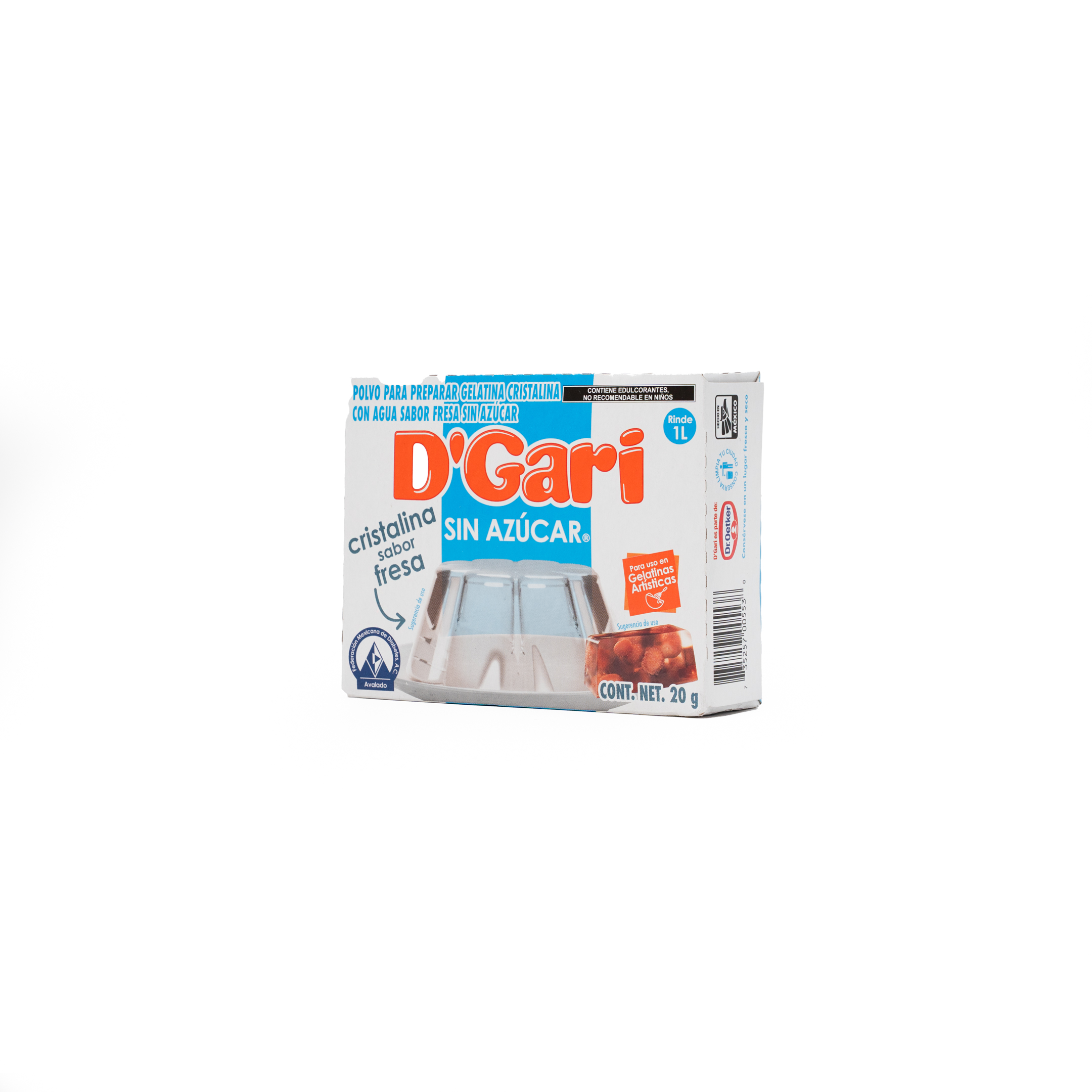 GEL DGARI SIN AZUCAR CRISTALINA FRESA (24/20G)