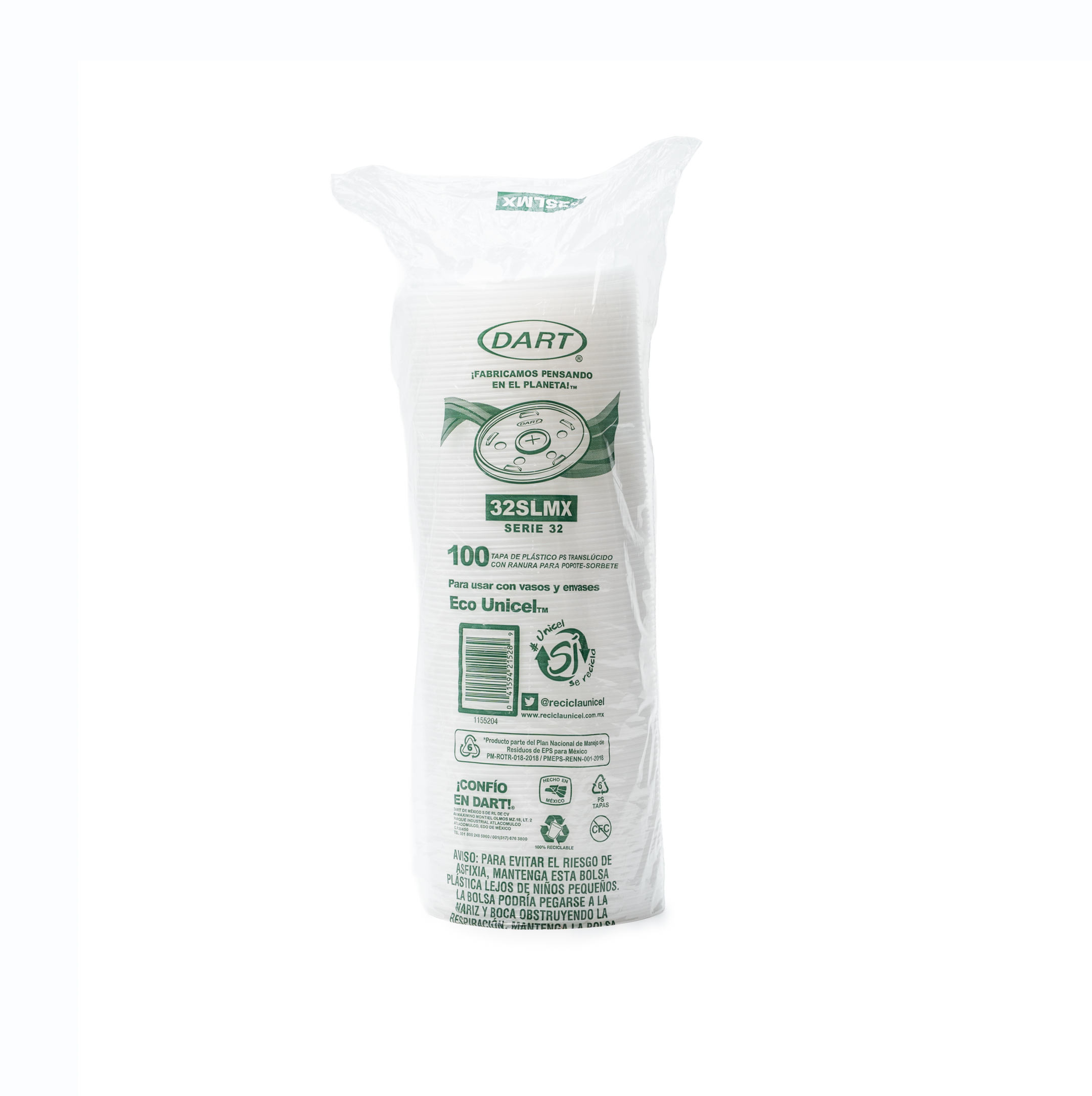 TAPA DART 32 SL PLASTICA (10/100) 1000 PZ/CJ