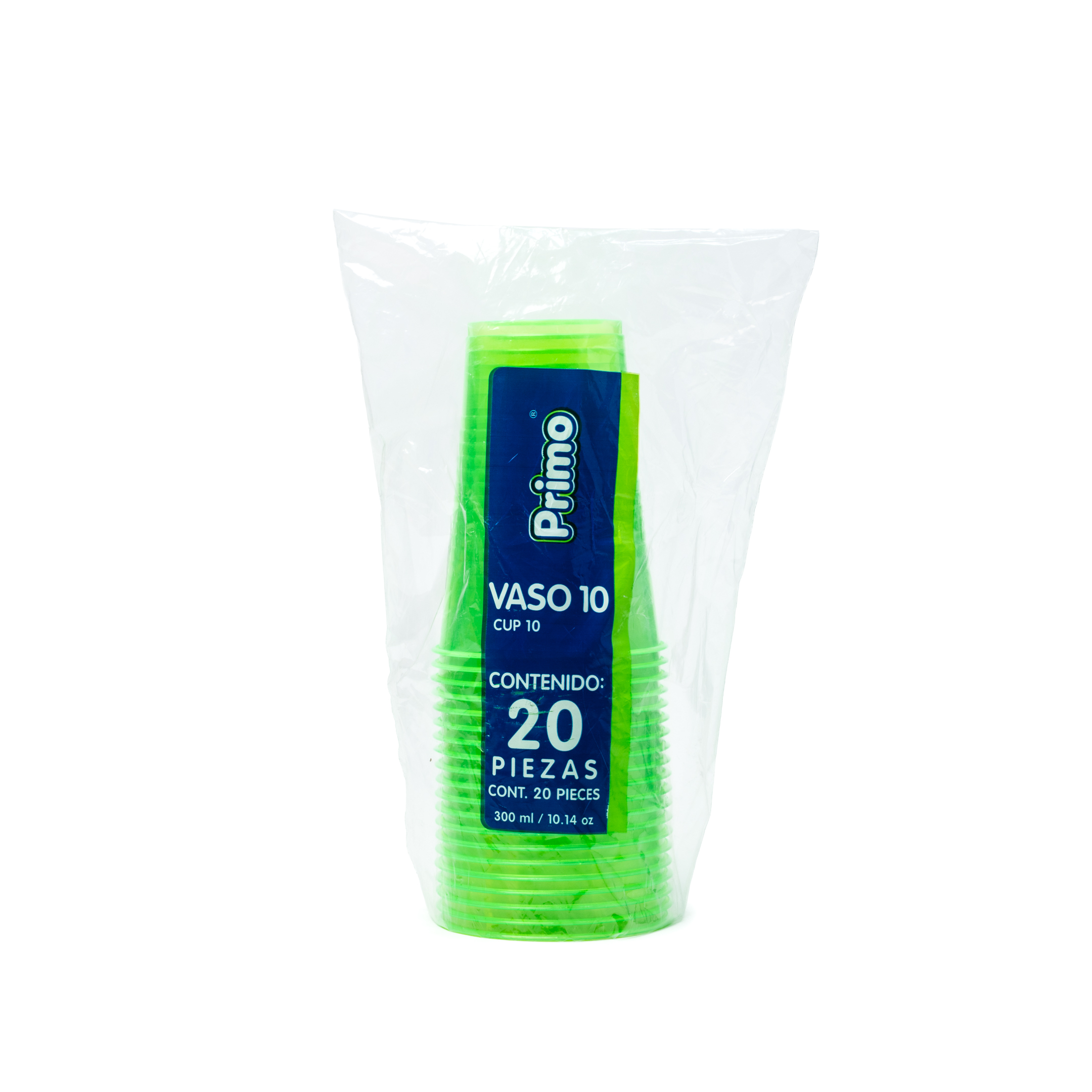 VASO # 10 VERDE NEON PRIMO 20/20 (400)