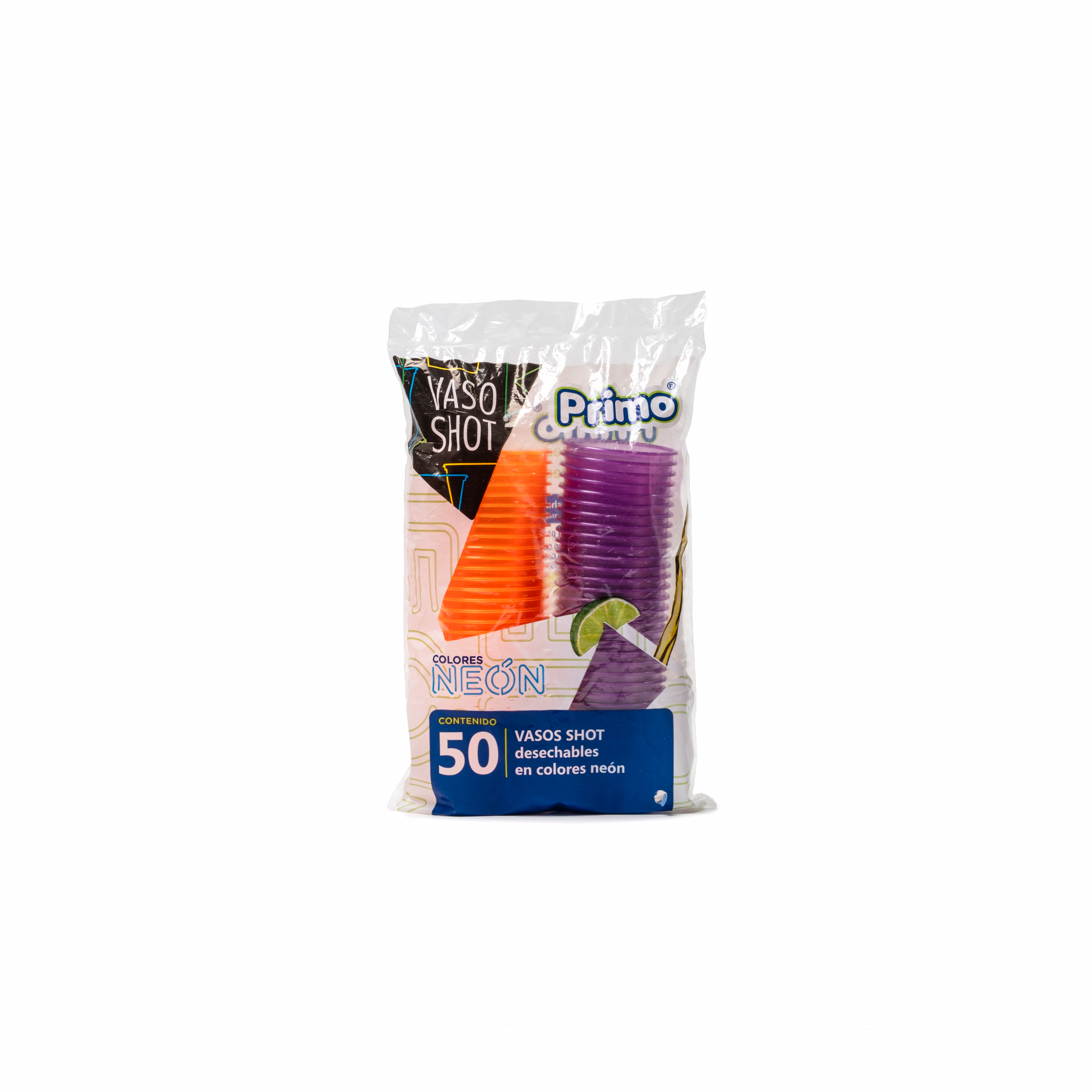 VASO NEON # 2 NARANJA / MORADO 20/50 C/1000
