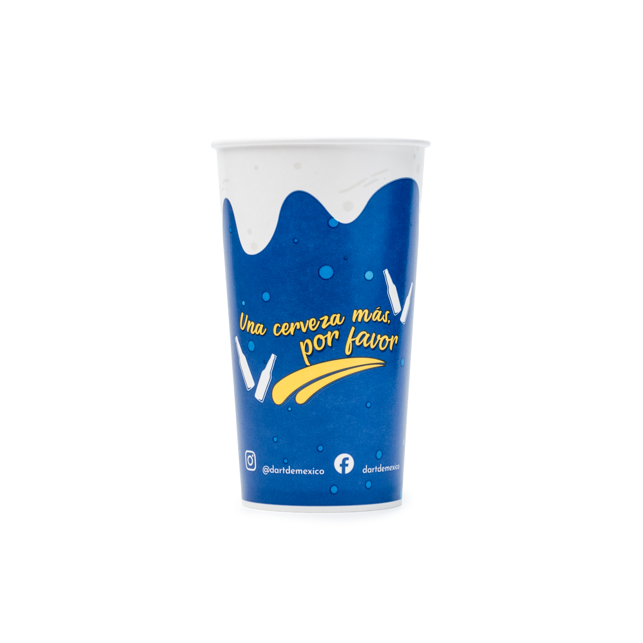 VASO DE PAPEL  CERVECERO AZUL DART  C/500 PZ (20/25)